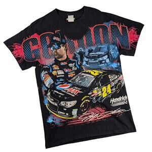 Y2K Jeff Gordon All Over Print #24 Nascar Racing Shirt Size Medium